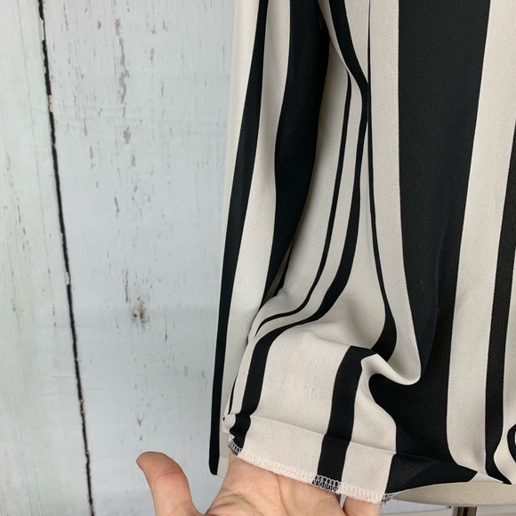 NORDSTROM || LUSH Striped Drape Front Blazer - Picture 5 of 7